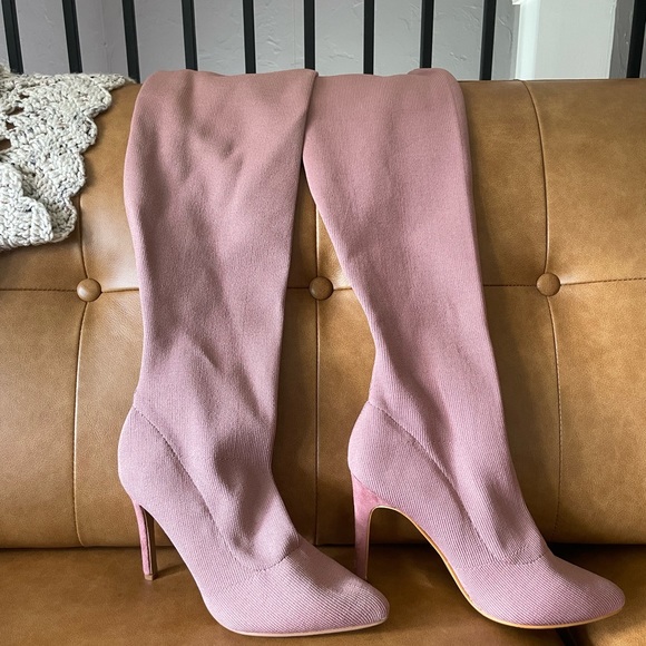 Yoki Blush Over the Knee Knit Boot Us 8.5 - Picture 4 of 10
